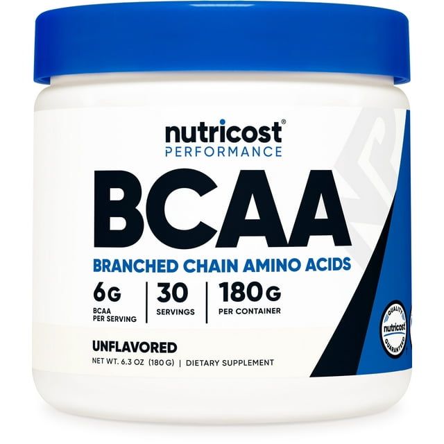 Nutricost BCAA Powder 2:1:1 (Unflavored) Supplement 30 Servings