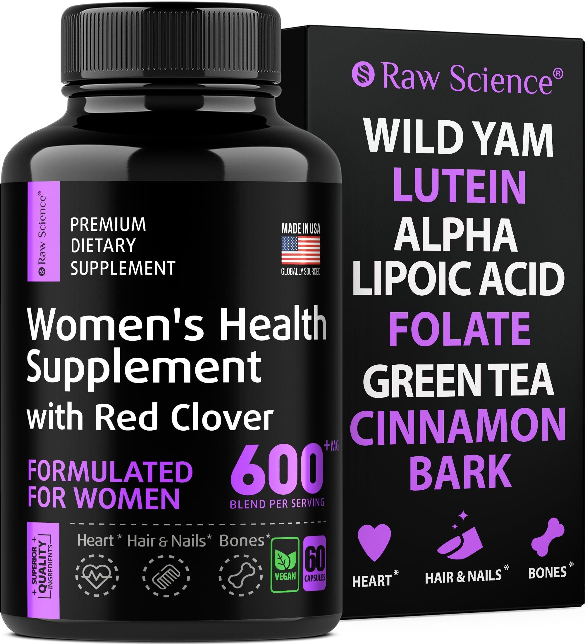 S Raw Science Womens Multivitamin Energy Immune Support without Iron Vitamins For Women A C D Zinc Magnesium B Vitamins Complex Daily Antioxidant 60 Capsules