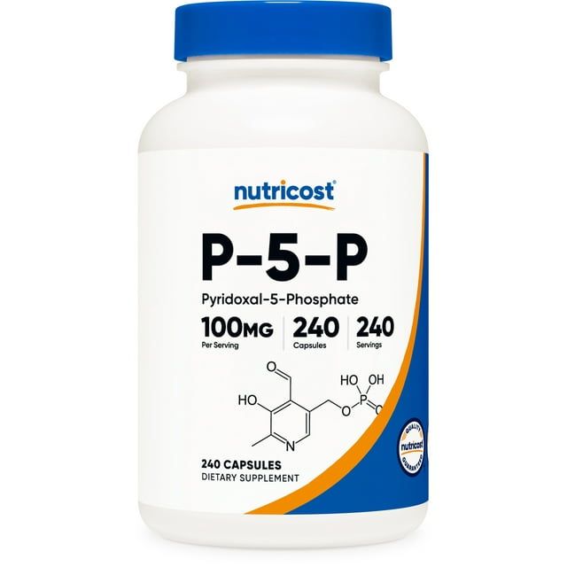 Nutricost P5P Vitamin B6 Supplement 100mg, 240 Capsules Non GMO, Gluten Free