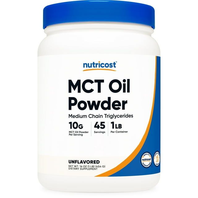 Nutricost MCT Oil Powder 1LB (16oz) (Medium Chain Triglyceride) Supplement