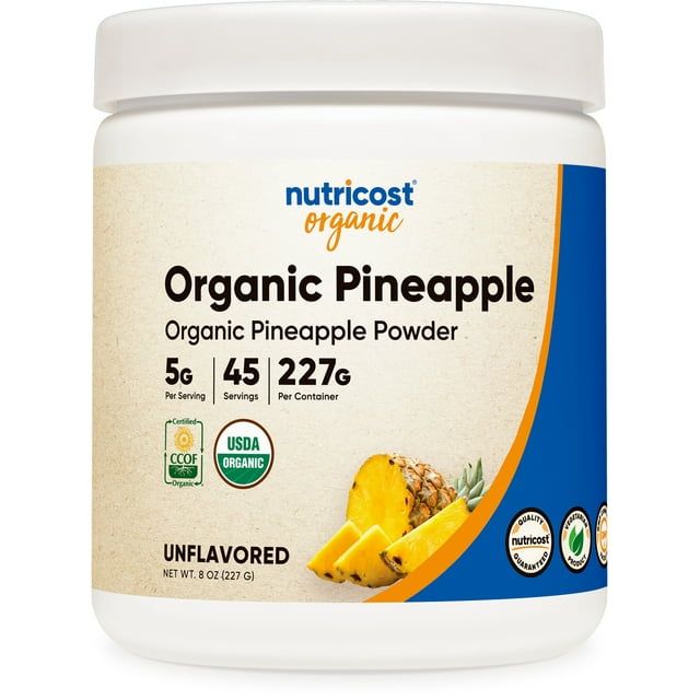 Nutricost Organic Pineapple Powder (8 oz) USDA Certified Organic, Freeze Dried, Gluten Free Supplement