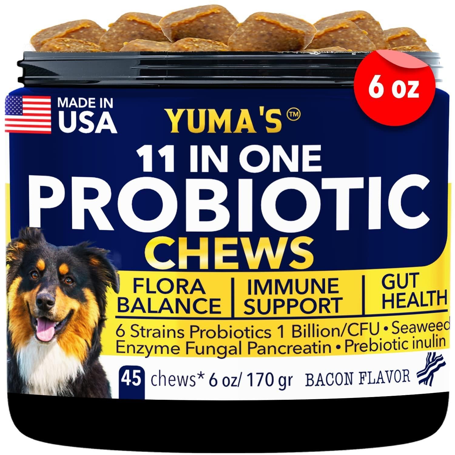 Yuma'S Probiotics for Dogs Support Good Health Itchy Skin Allergies Immunity Yeast Balance Reduce Diarrhea Gas 6 oz