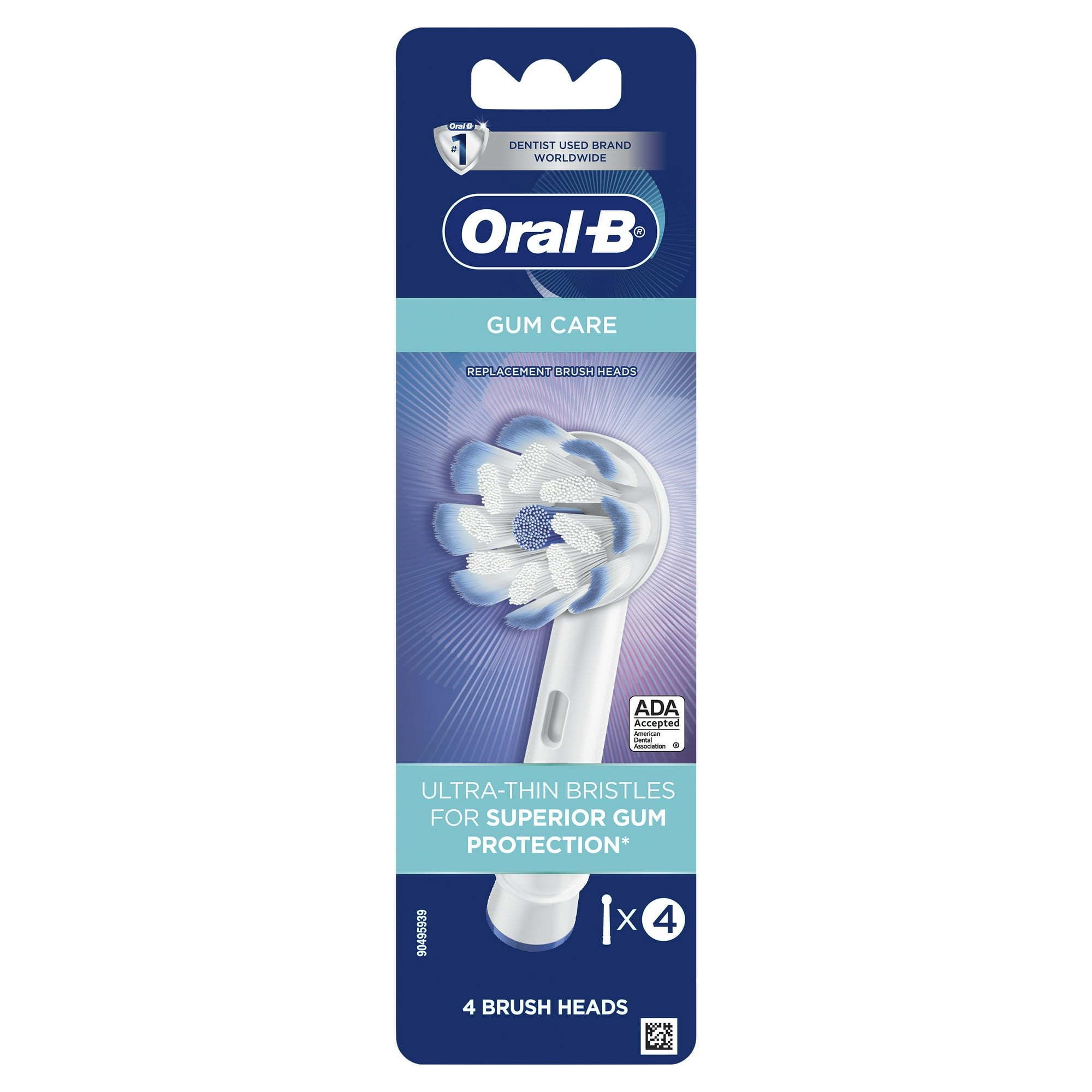 Oral B Gum Care Electric Toothbrush Replacement Brush Heads, 4 Count