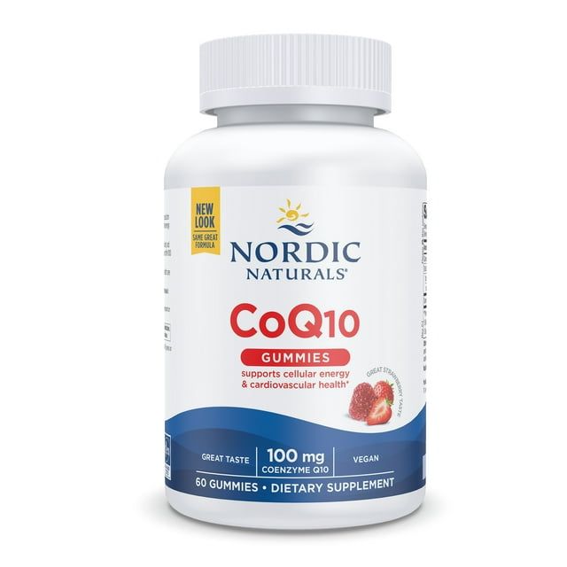 Nordic Naturals CoQ10 Gummies, 100 Mg, Great Taste, Non GMO, Vegan, 60 Ct