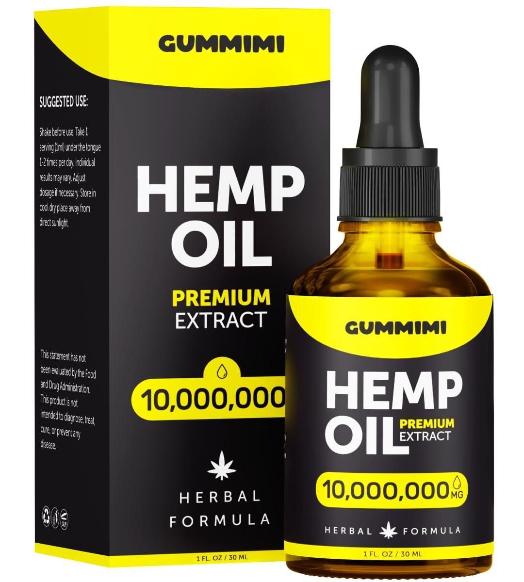 Gummimi Оrganic Oil 10 000 000 mg Natural Drops Rich in Vitamins B C E & Omega 3 6 9