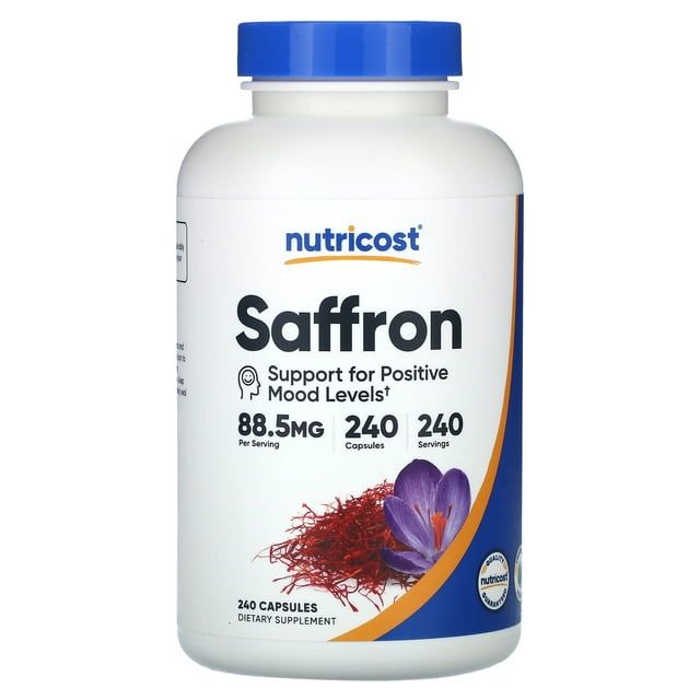 Nutricost Saffron Extract 88.5mg, 240 Capsules Veggie Caps, Non GMO Supplement
