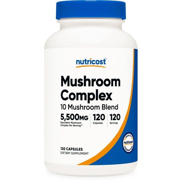 Nutricost Mushroom Complex Supplement, 120 Capsules 10 Mushroom Blend Supplement