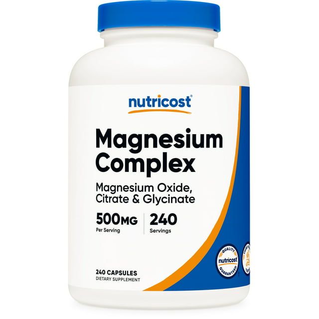 Nutricost Magnesium Complex 500mg, 240 Capsules Gluten Free & Non GMO Supplement