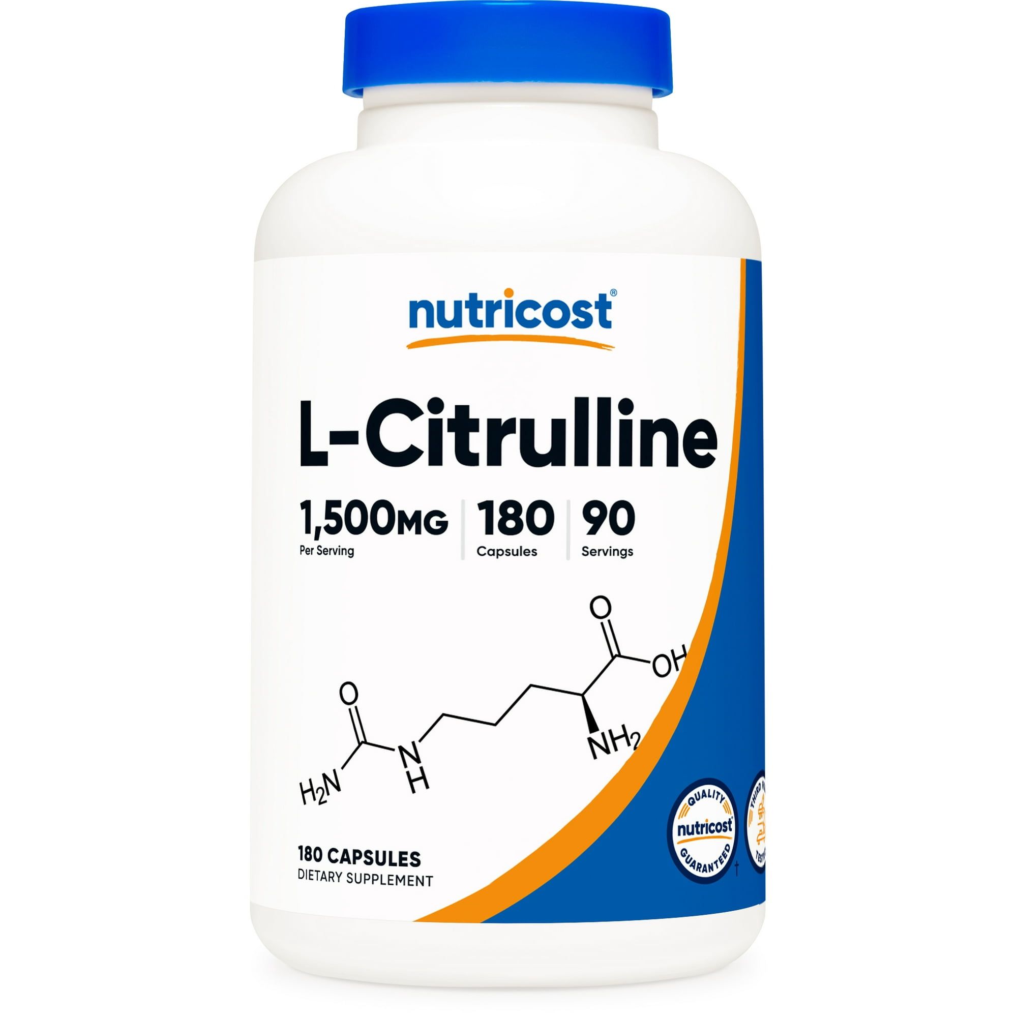 Nutricost L Citrulline 750mg, 180 Capsules Gluten Free & Non GMO Supplement