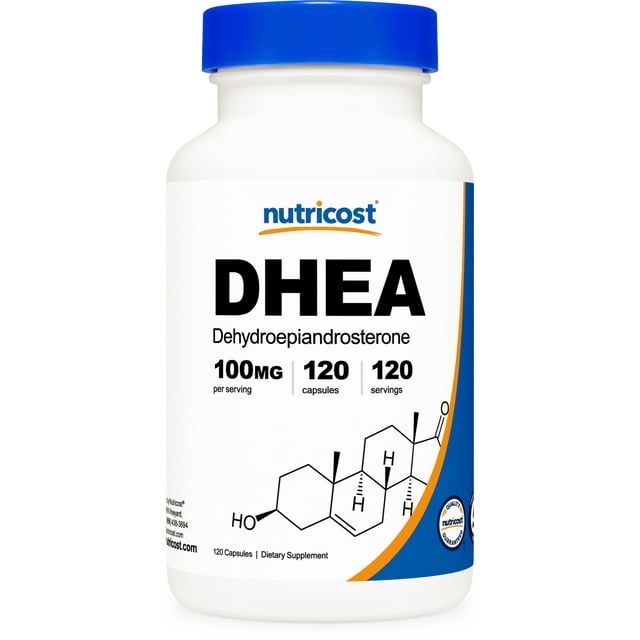 Nutricost DHEA 100mg, 120 Capsules Gluten Free, Soy Free, Non GMO, Supplement