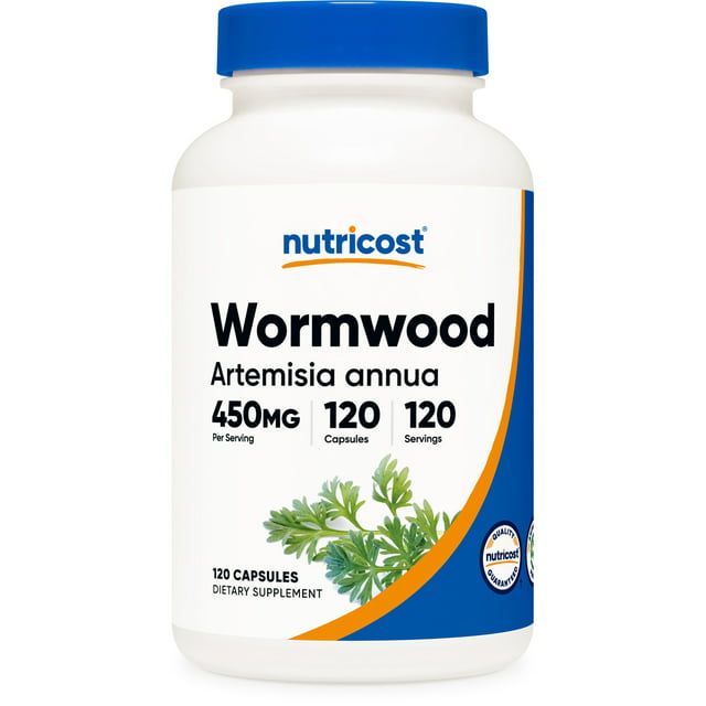 Nutricost Wormwood Capsules 450mg 120 Capsules Gluten Free and Non GMO Supplement