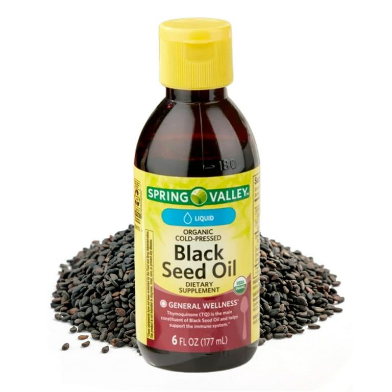 Spring Valley Organic Cold Pressed Black Seed Oil, Liquid Dietary Supplement, 6 fl oz