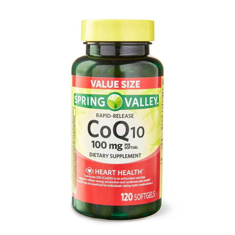 Spring Valley Rapid Release CoQ10, 100 mg Softgels, 120 Count