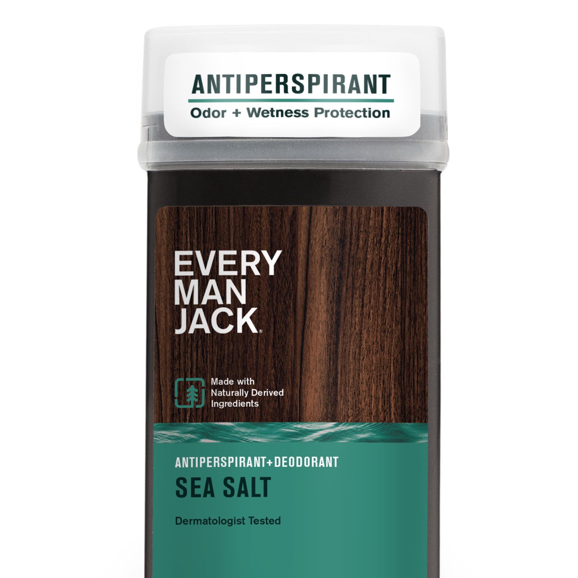 Every Man Jack Sea Salt Mens Antiperspirant Deodorant Long Lasting Odor & Sweat Protection 2.6oz