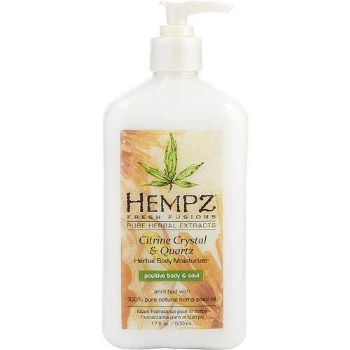 Hempz FRESH FUSIONS CITRINE CRYSTAL & QUARTZ HERBAL BODY MOISTURIZER 17 OZ