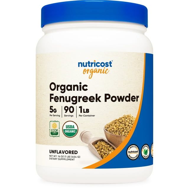 Nutricost Organic Fenugreek Powder 1 LB Gluten Free, Non GMO Supplement