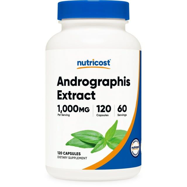 Nutricost Andrographis Extract Capsules (1000mg) (120 Capsules) Health and Wellness Vegetarian Supplement, 60 Servings