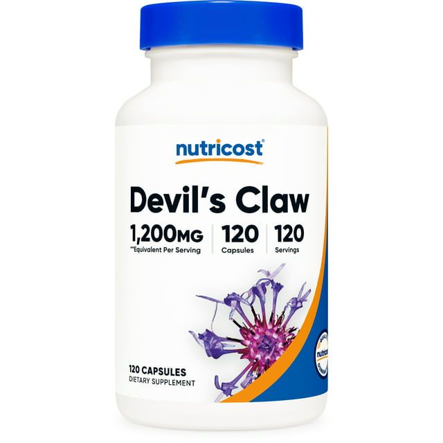 Nutricost Devils Claw 1200mg Equivalent, 120 Capsules Veggie Caps, Non GMO, Gluten Free, and Vegetarian Friendly