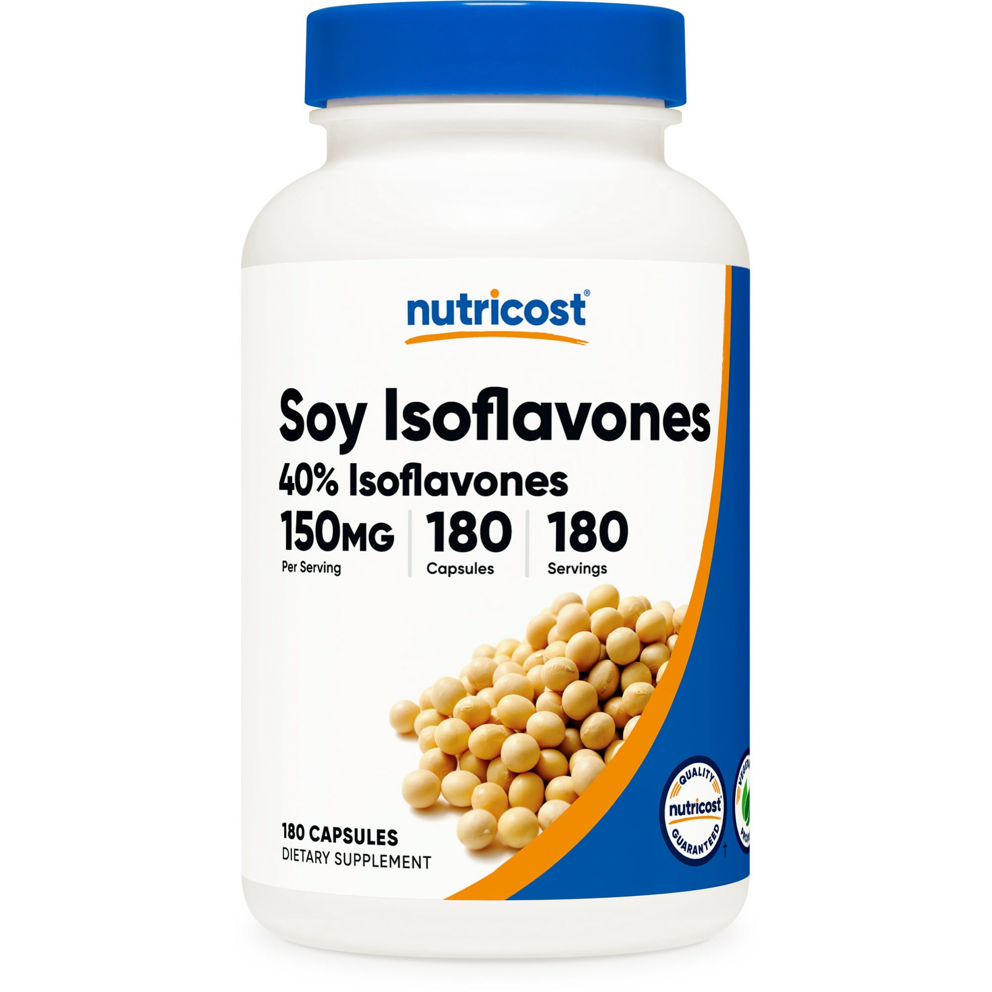Nutricost Soy Isoflavones 150mg, 180 Veggie Capsules Non GMO Supplement