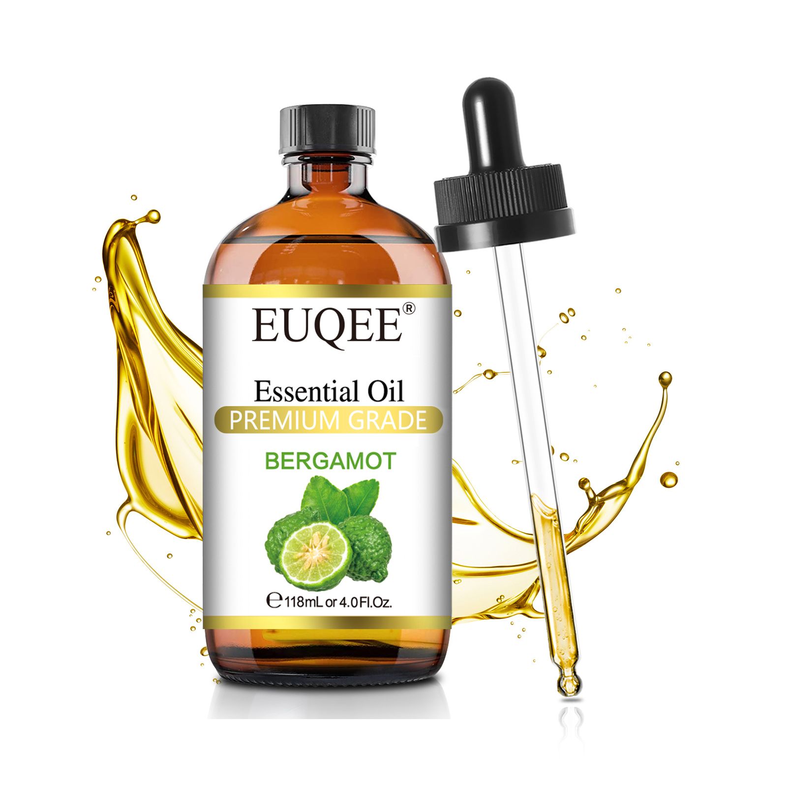 EUQEE 118ML Essential Oils with Glass Dropper|Aromatherapy, Humidifier, DIY Soap Jasmine Eucalyptus Vanilla Peppermint Aroma Oils