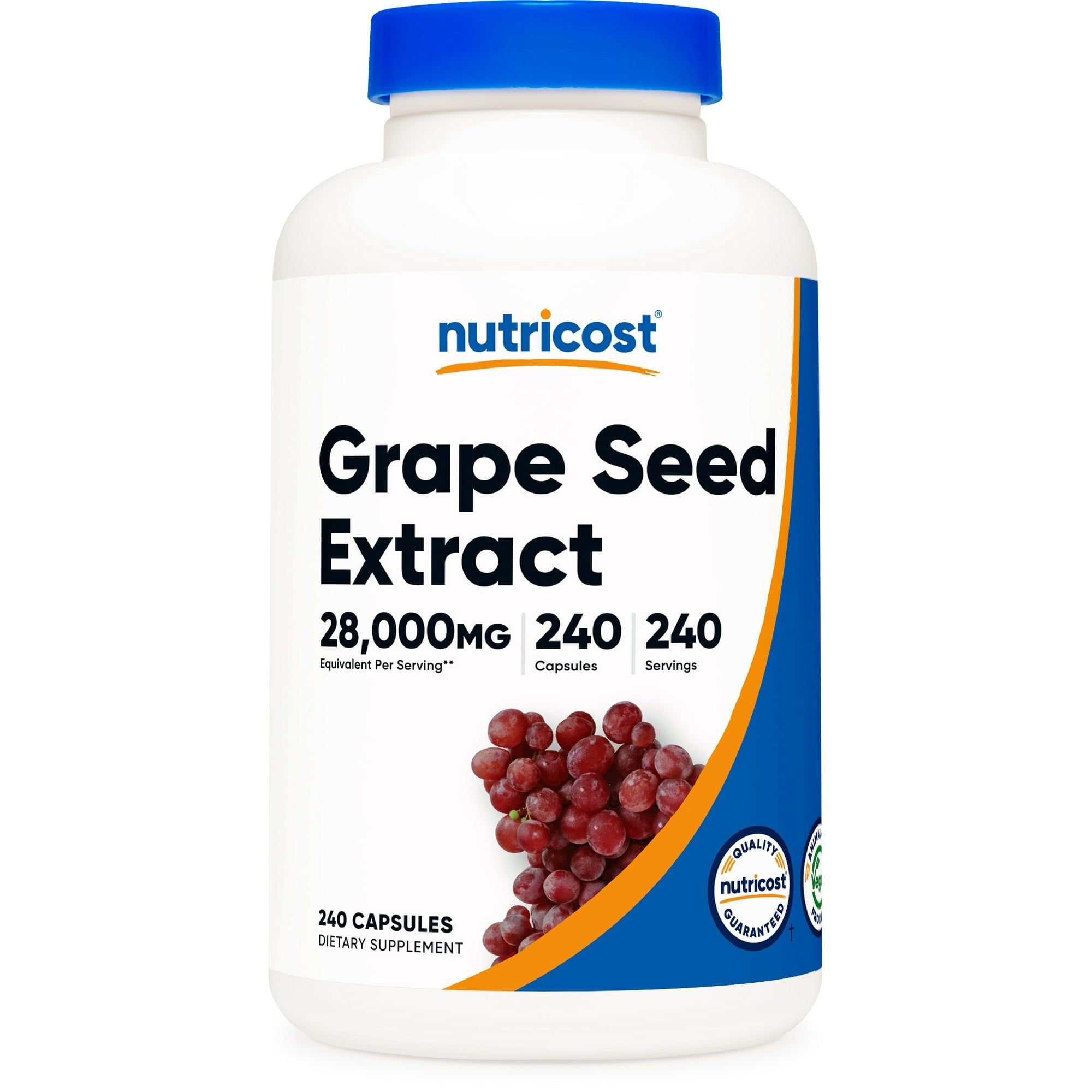 Nutricost Grape Seed Extract 28,000mg, 240 Capsules Non GMO, Gluten Free Supplement