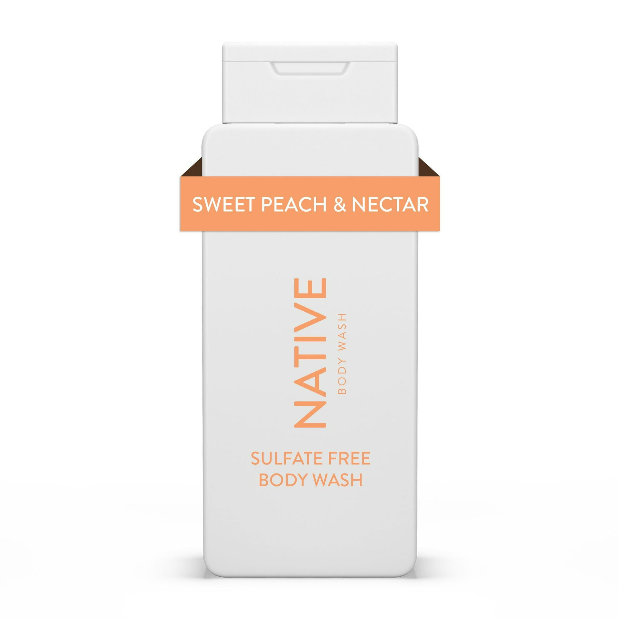 Native Natural Body Wash, Sweet Peach & Nectar, Sulfate Free, Paraben Free, 18 oz