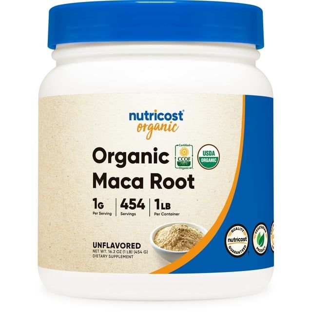 Nutricost Organic Maca Root Powder (454 Grams) USDA Organic Supplement