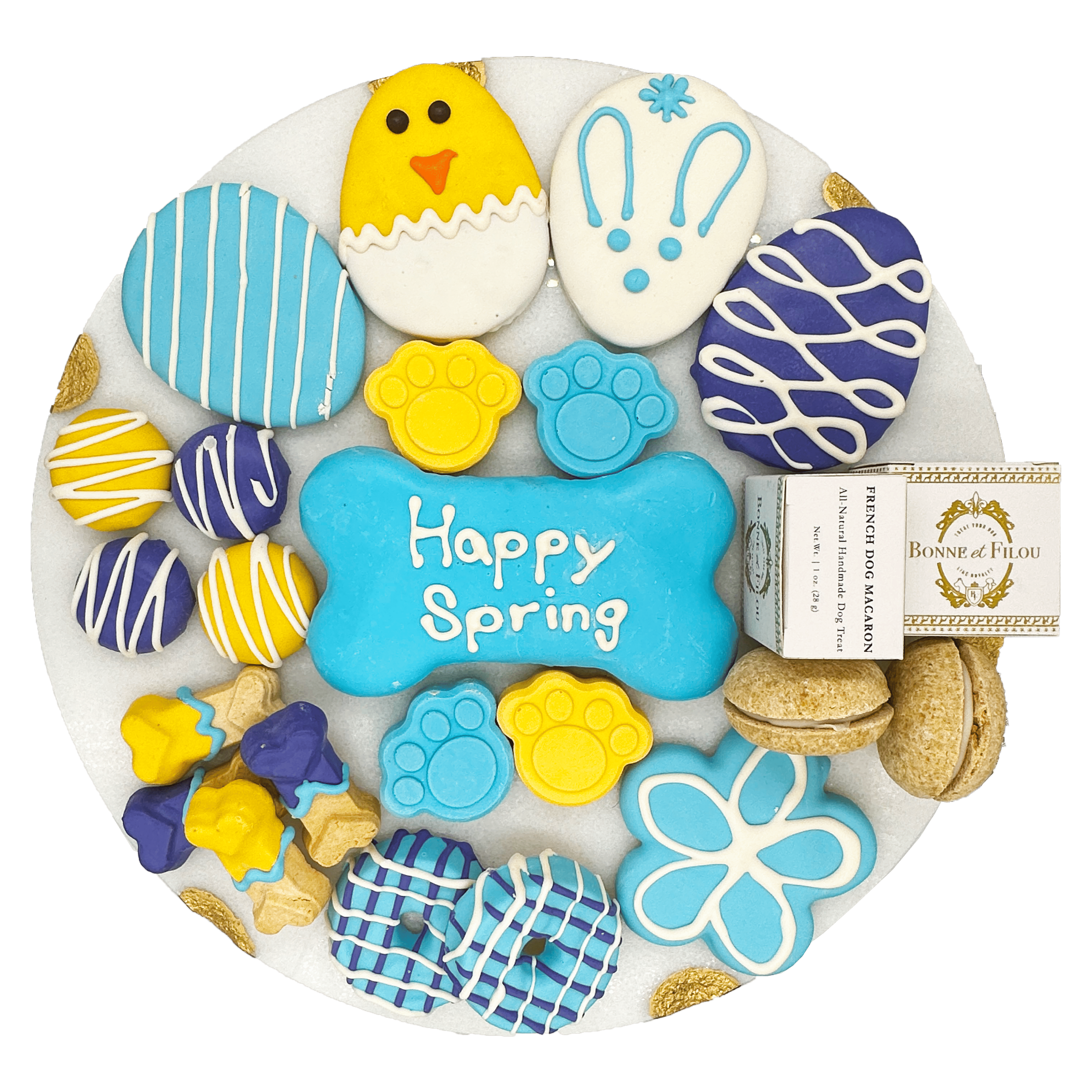 Bonne et Filou Easter Spring Themed Dog Treats Gift Box