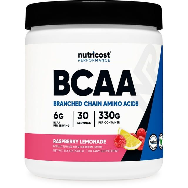 Nutricost BCAA Powder 2:1:1 (Raspberry Lemonade) 30 Servings Amino Acids
