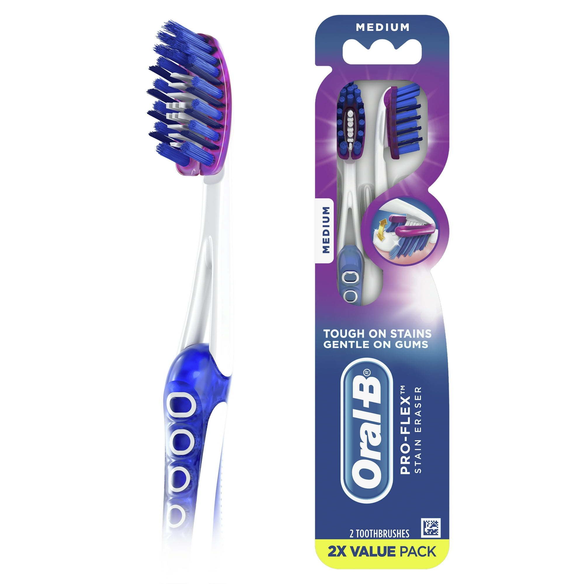 Oral B CrossAction All in One Manual Toothbrush, Deep Plaque Removal, Soft, 4 Ct