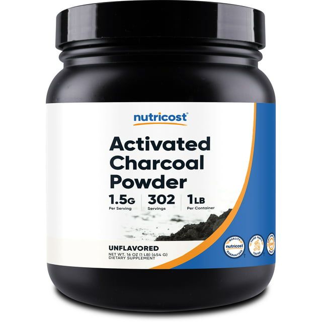 Nutricost Activated Charcoal Powder 1lb Teeth Whitening Supplement