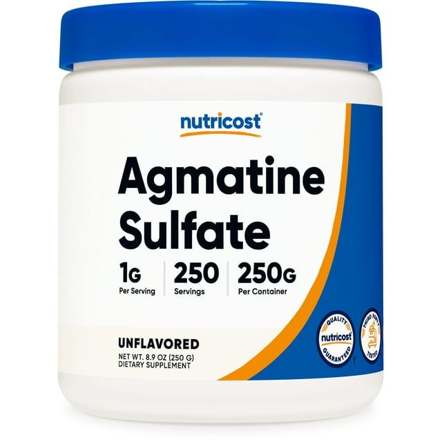 Nutricost Agmatine Sulfate Powder 250 Grams Non GMO Health Supplement