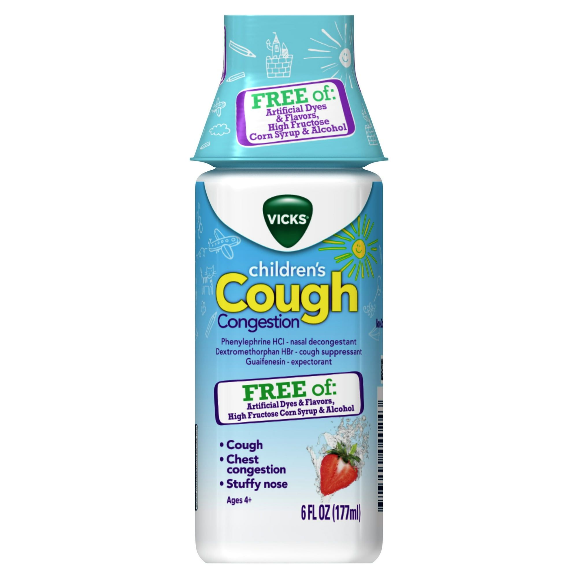 Vicks Children's Daytime Cough & Congestion Relief Liquid Medicine, Over the Counter Medicine, 6 oz