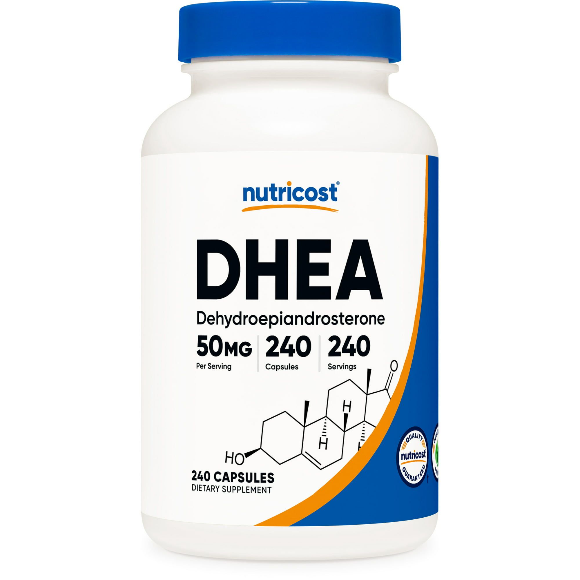 Nutricost DHEA 50mg, 240 Capsules Gluten Free, Soy Free, Non GMO, Supplement