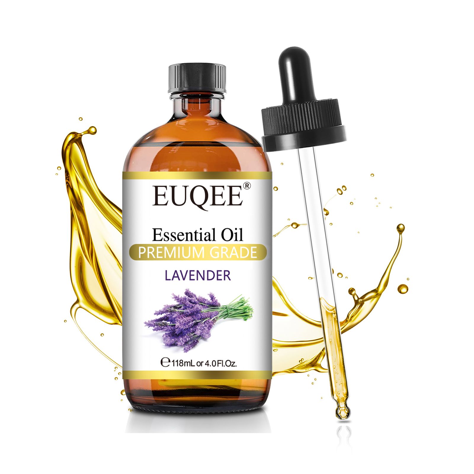 EUQEE 118ML Essential Oils with Glass Dropper|Aromatherapy, Humidifier, DIY Soap Jasmine Eucalyptus Vanilla Peppermint Aroma Oils