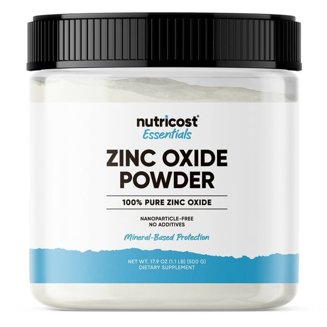 Nutricost, Pure Zinc Oxide Powder 500 G Non GMO Supplement