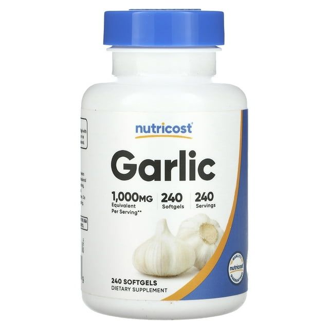 Nutricost Garlic 1000mg, 240 Softgels Premium, High Potency, Gluten Free Garlic Supplement