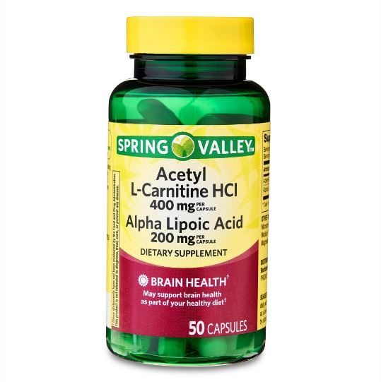 Spring Valley Acetyl L Carnitine HCI 400mp + Alpha Lipoic Acid