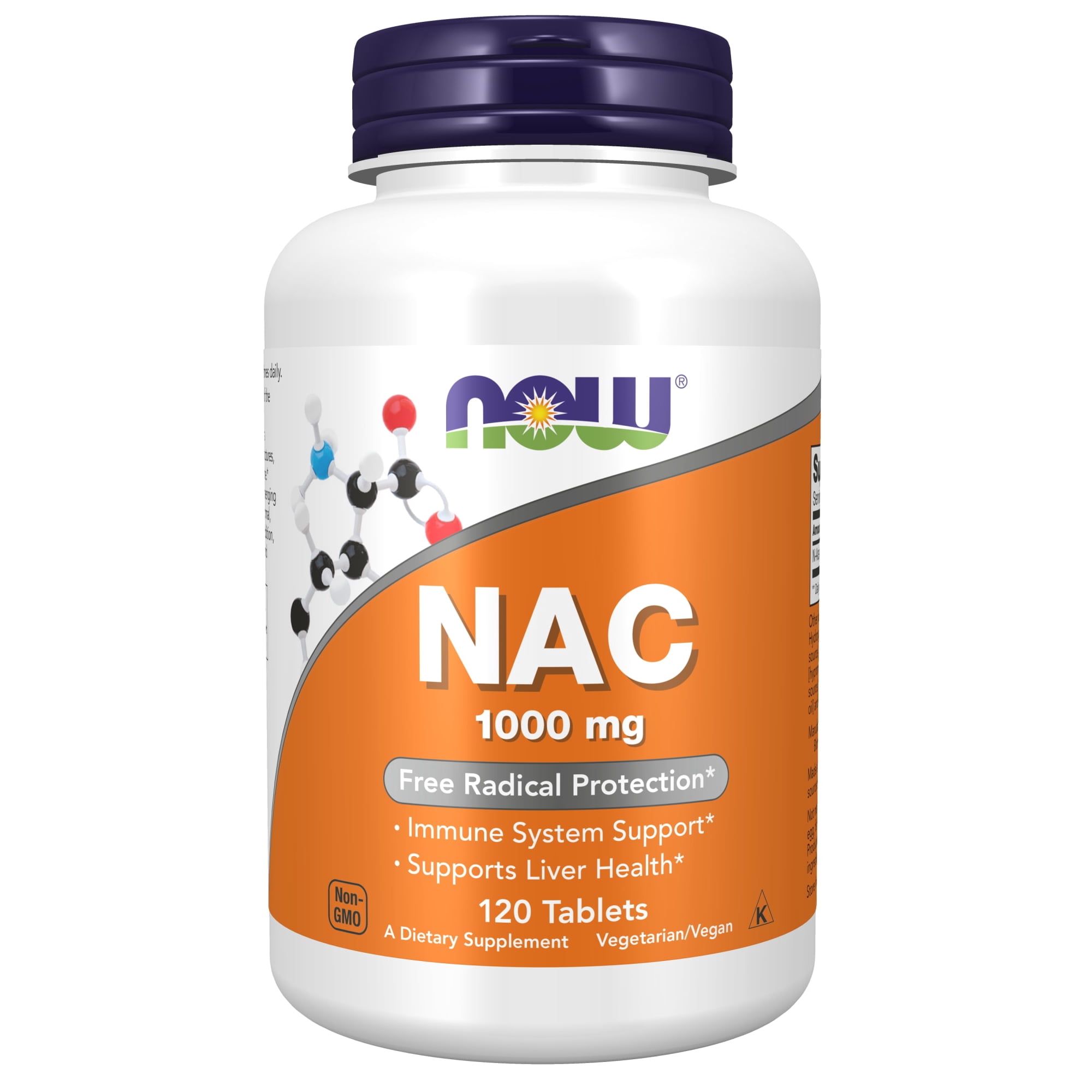 NOW Supplements, NAC (N Acetyl Cysteine) 1,000 mg, Free Radical Protection*, 120 Tablets
