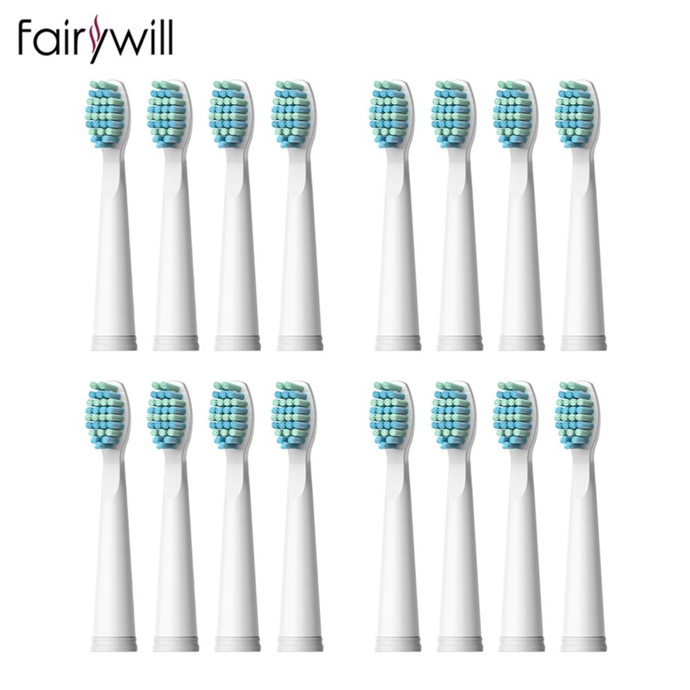 Fairywill 4 16PC Electric Toothbrush Heads Automatic Tooth Brush Replacement Heads For FW 507 FW 508 FW 917 FW 551 FW 2011 FW D3