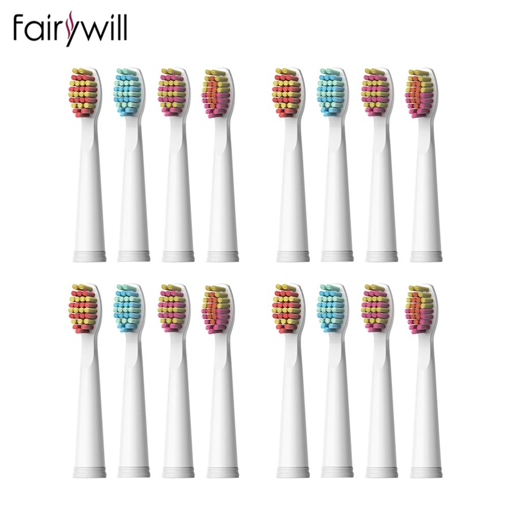 Fairywill 4 16PC Electric Toothbrush Heads Automatic Tooth Brush Replacement Heads For FW 507 FW 508 FW 917 FW 551 FW 2011 FW D3