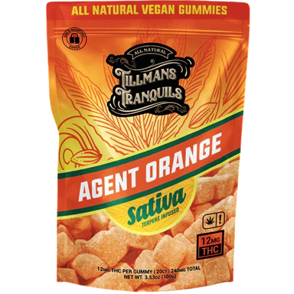 Tillmans Tranquils Orange 240mg THC Gummies - Sativa - 20 Count - 12mg THC