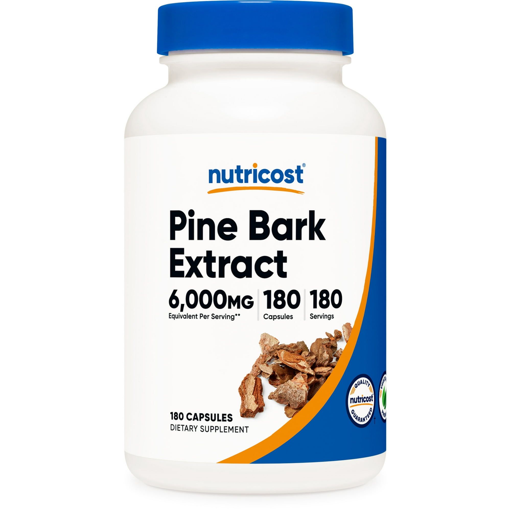 Nutricost Pine Bark Extract 6000mg Equivalent, 180 Capsules Non GMO Supplement