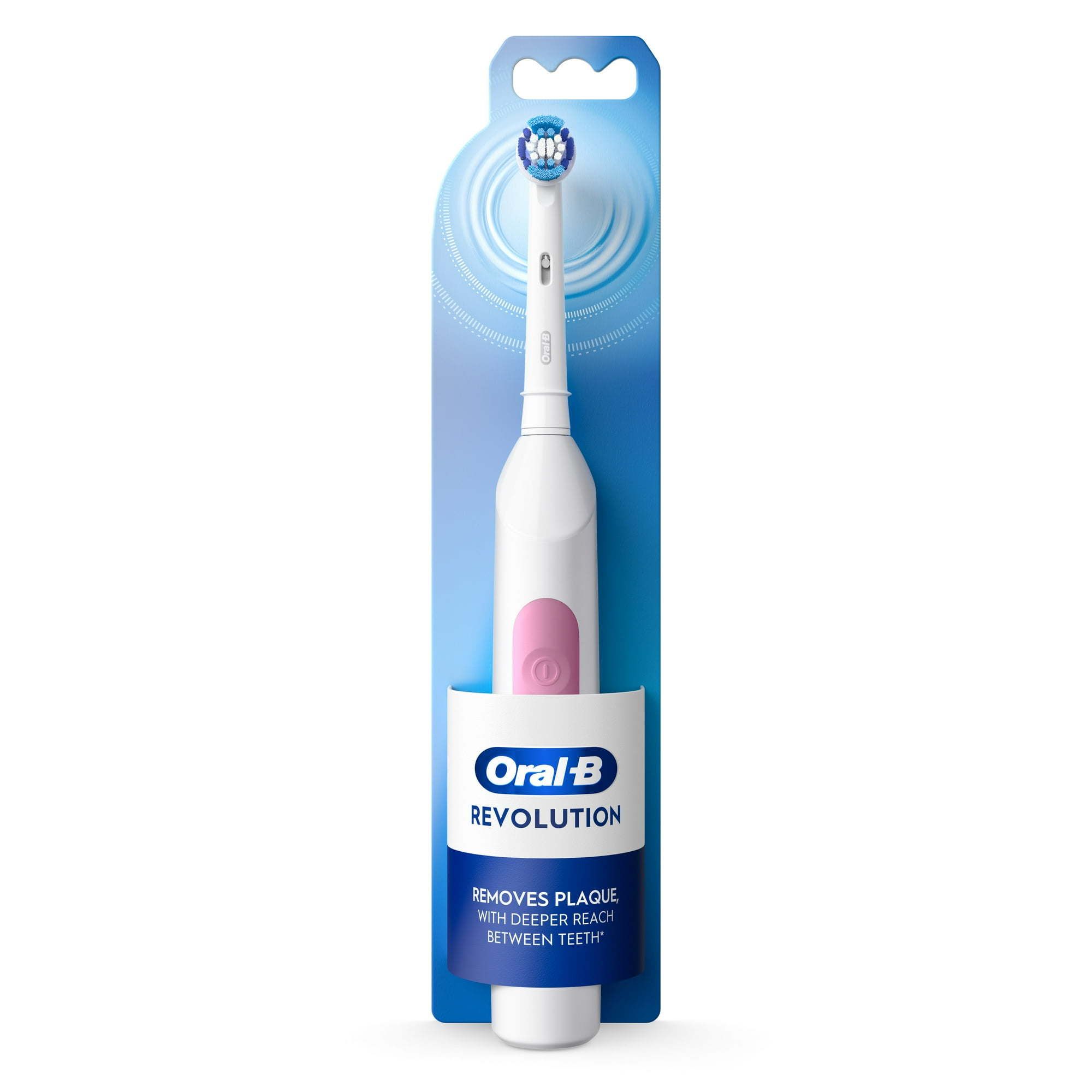 Oral B Revolution Compact Head Battery Toothbrush, White, for Adults & Children 3+