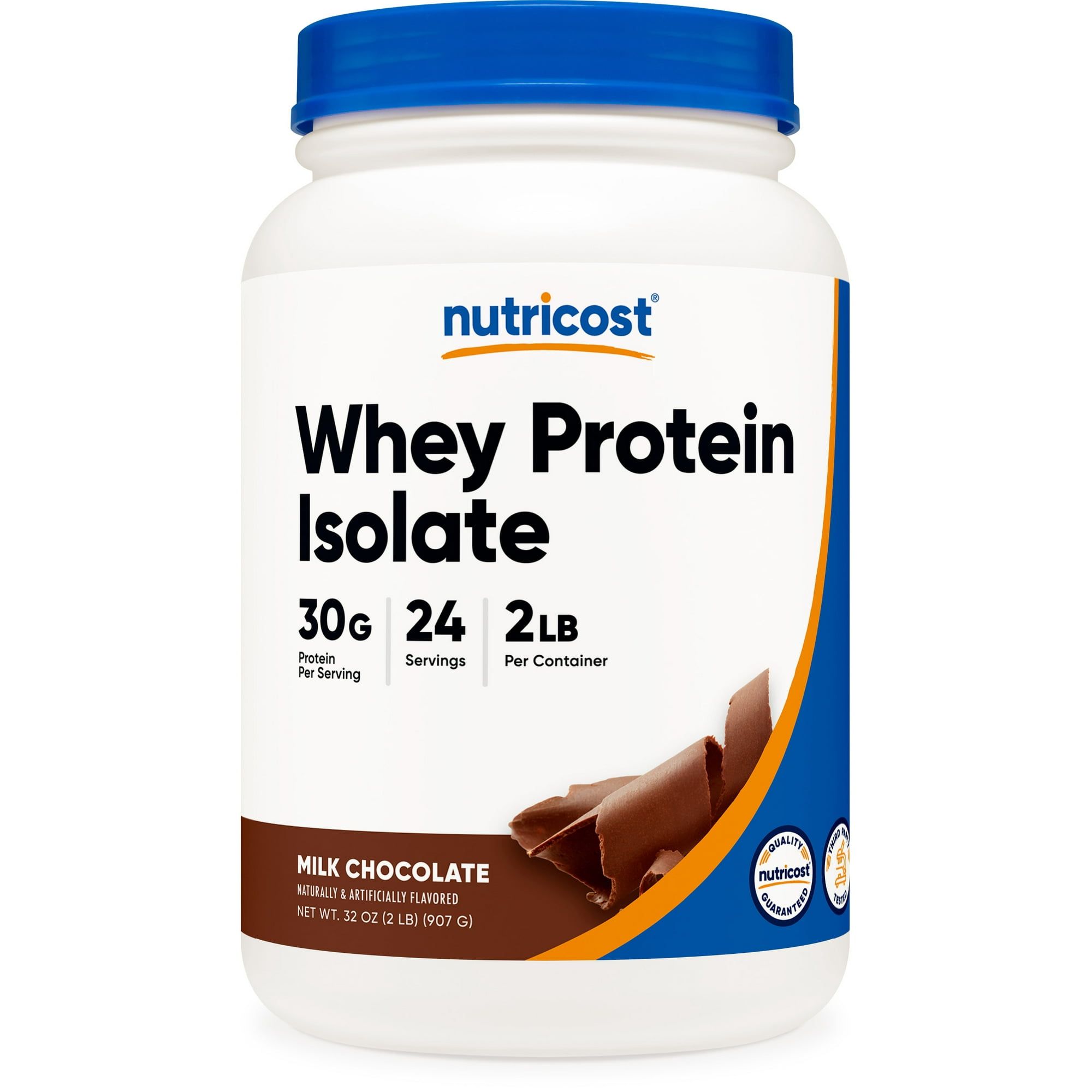 Nutricost Whey Protein Isolate Powder (Milk Chocolate) 2LBS Gluten Free & Non GMO