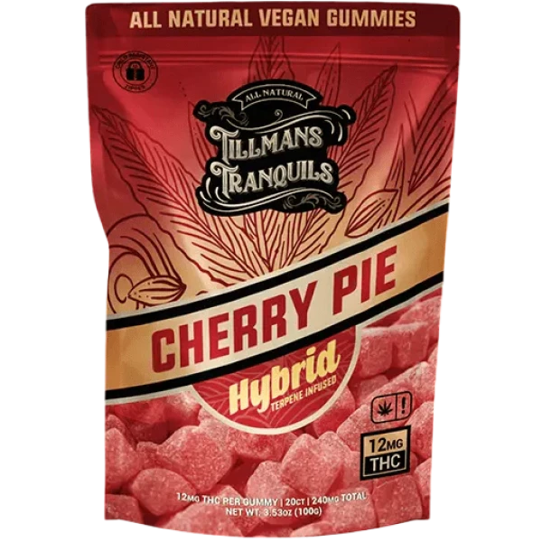 Tillmans Tranquils Cherry Pie THC Chill Gummies  - Hybrid- 20 Count - 12mg THC