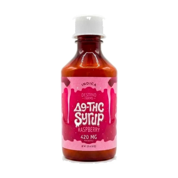 Highest Goods Destino Farms Raspberry D9 420mg THC Syrup