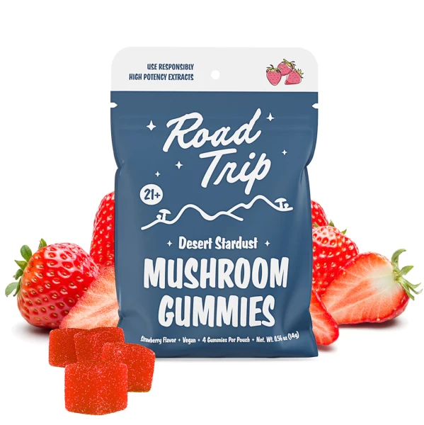 Road Trip Desert Stardust Mushroom Gummies - Strawberry - 2 Pack - 4 Count each