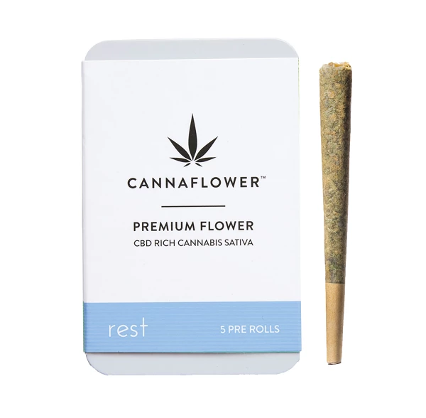 Cannaflower Rest Pre-Rolls - 1g CBD Joints - Indica