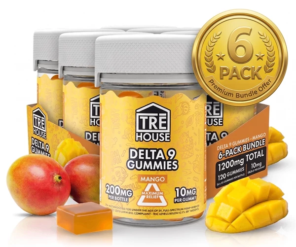 Tre House Mango 10mg Delta 9 Gummies - 20 Count, 6 Pack